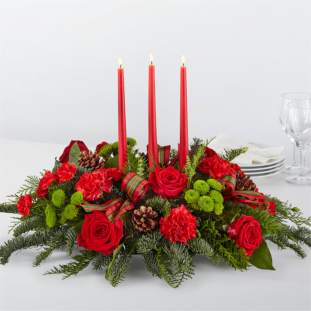 By the Candlelight Centerpiece – Flower Shop Of Farmingdale, Farmingdale NY