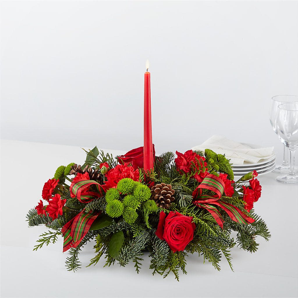 By the Candlelight Centerpiece – Flower Shop Of Farmingdale, Farmingdale NY