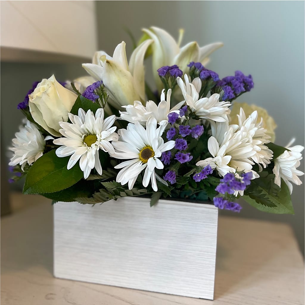 Beyond Blue Box Bouquet – Flower Shop Of Farmingdale, Farmingdale NY