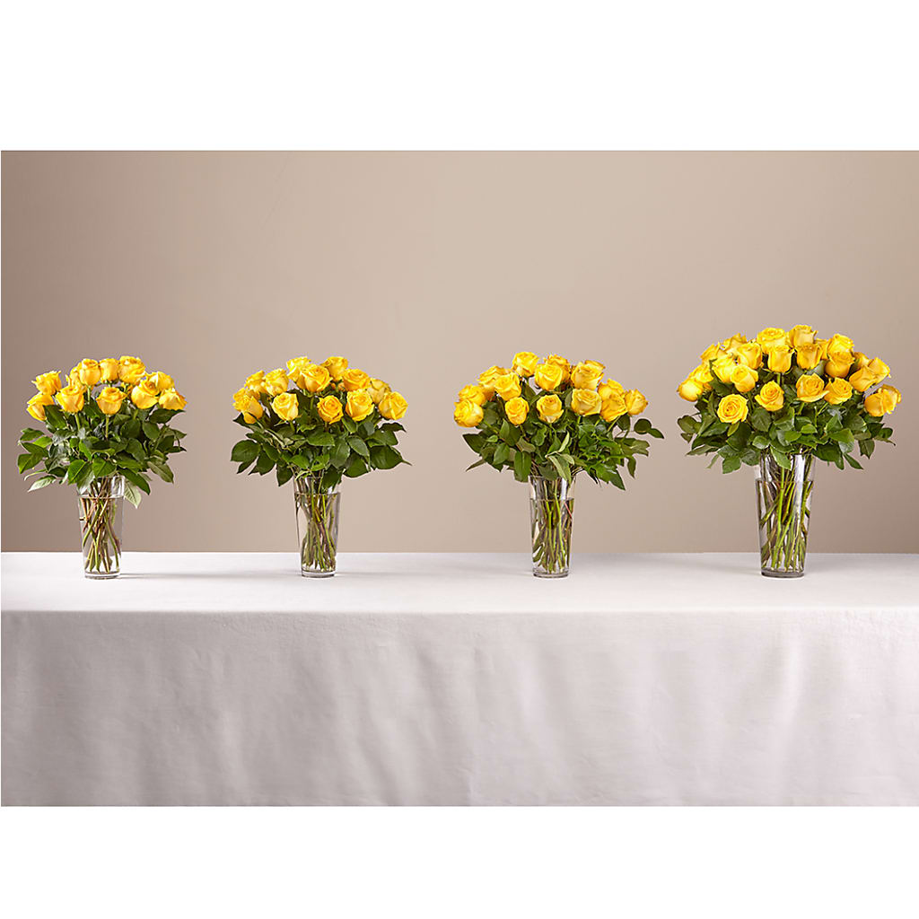 Long Stem Yellow Rose Bouquet – Flower Shop Of Farmingdale, Farmingdale NY