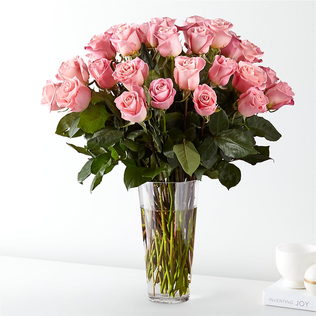 Long Stem Pink Rose Bouquet – Flower Shop Of Farmingdale, Farmingdale NY