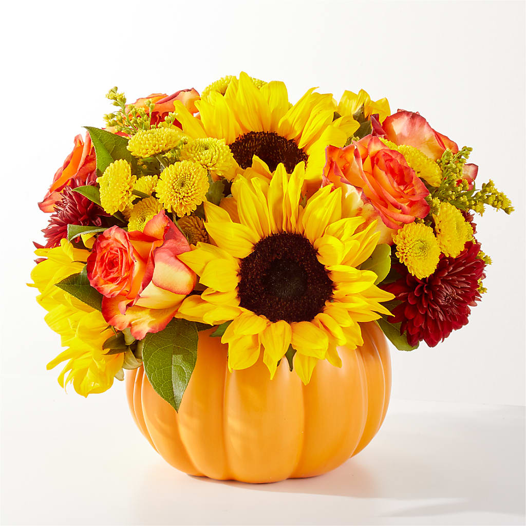 Golden Gourd Pumpkin Bouquet – Flower Shop Of Farmingdale, Farmingdale NY