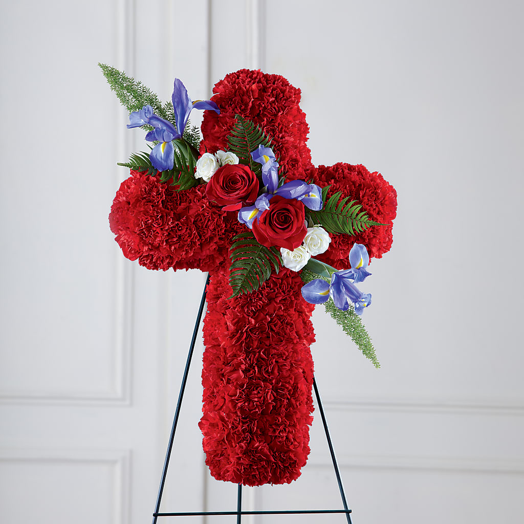 Faithful Hero Floral Cross – Flower Shop Of Farmingdale, Farmingdale NY