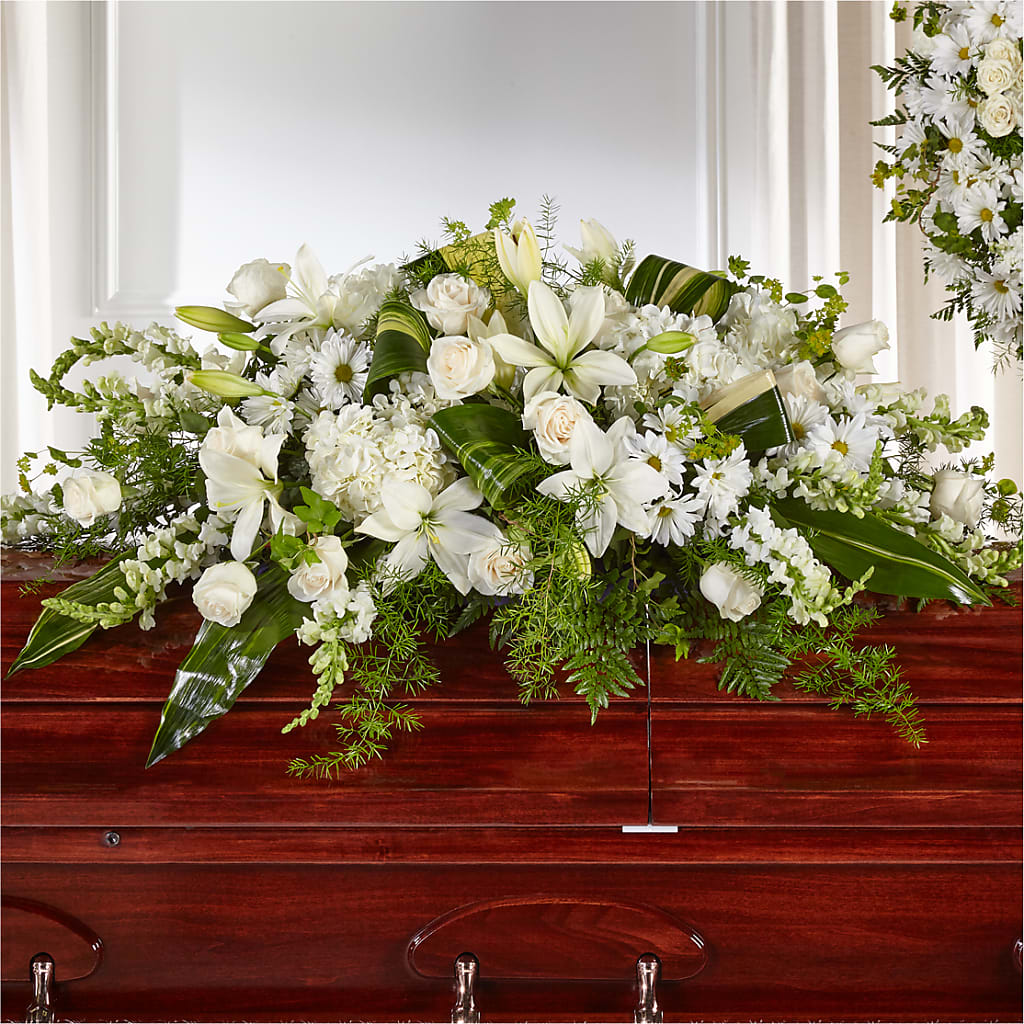 Abundance Casket Spray – Flower Shop Of Farmingdale, Farmingdale NY