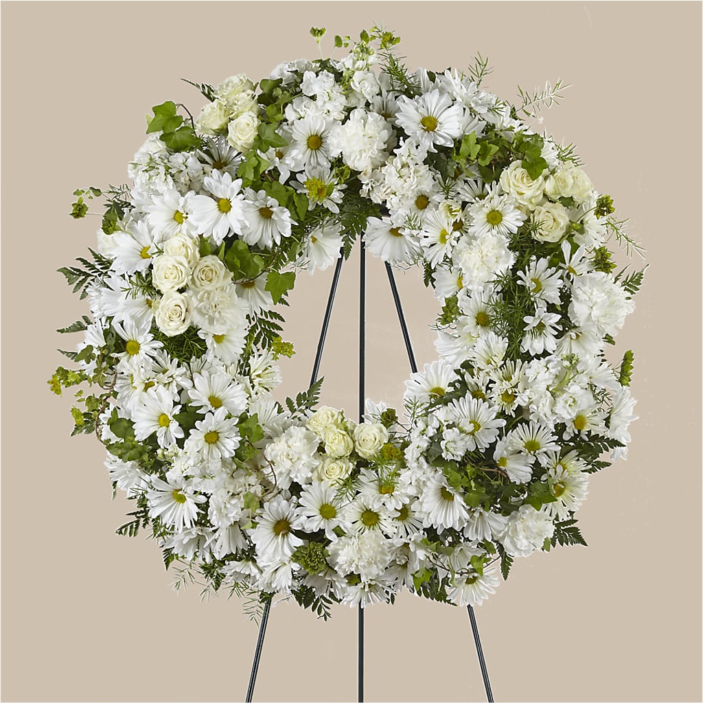 Faithful Wishes Wreath – Flower Shop Of Farmingdale, Farmingdale NY