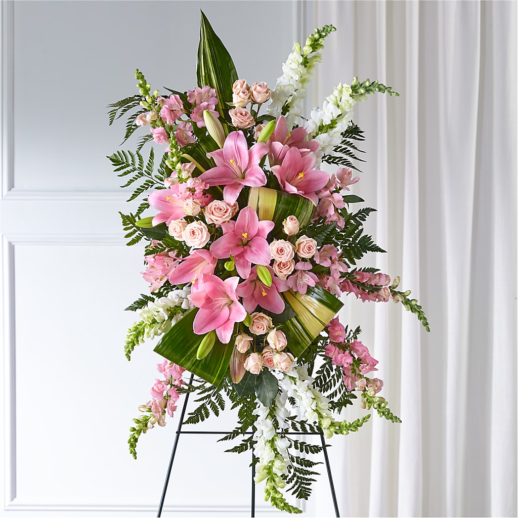 Elegant Embrace Standing Spray – Flower Shop Of Farmingdale, Farmingdale NY