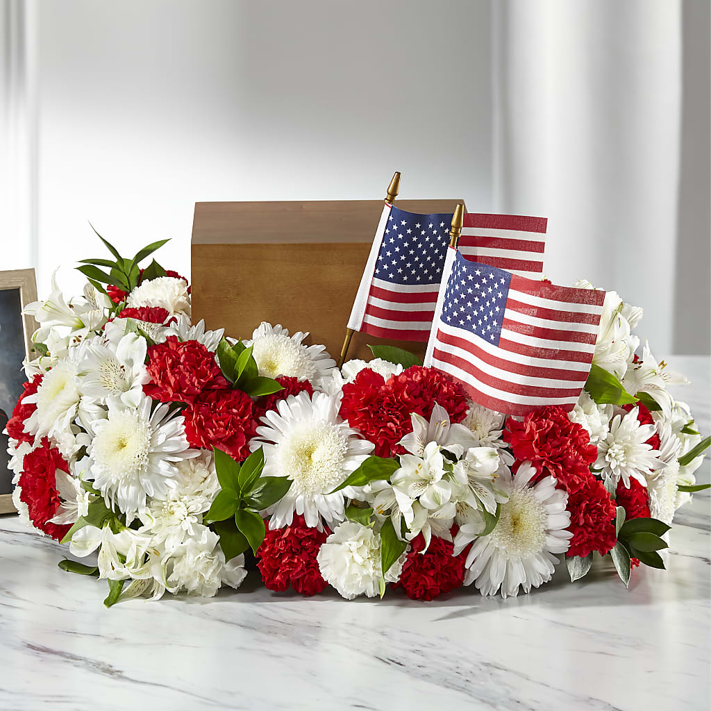 Spirit of Patriotism Cremation Adornment – Flower Shop Of Farmingdale, Farmingdale NY