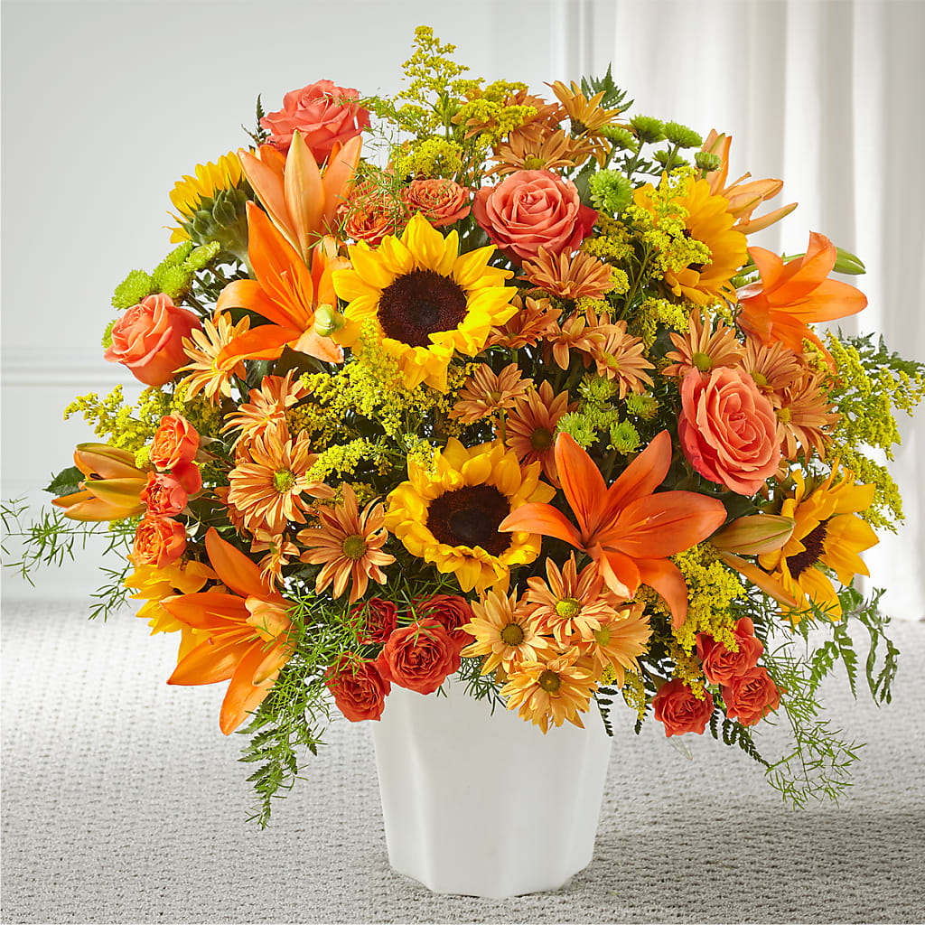 Harvest Thoughts Floor Basket – Flower Shop Of Farmingdale, Farmingdale NY