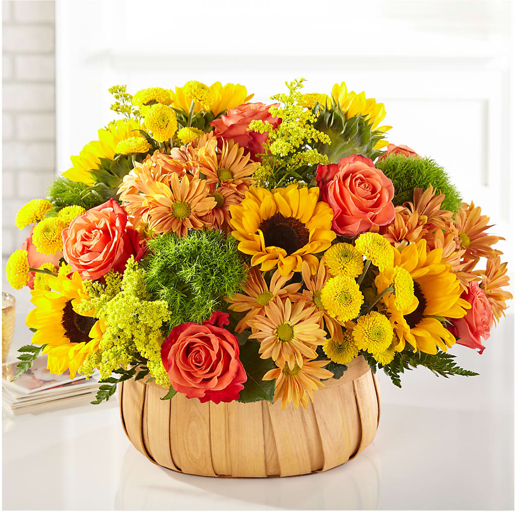 Harvest Sunflower Basket – Flower Shop Of Farmingdale, Farmingdale NY