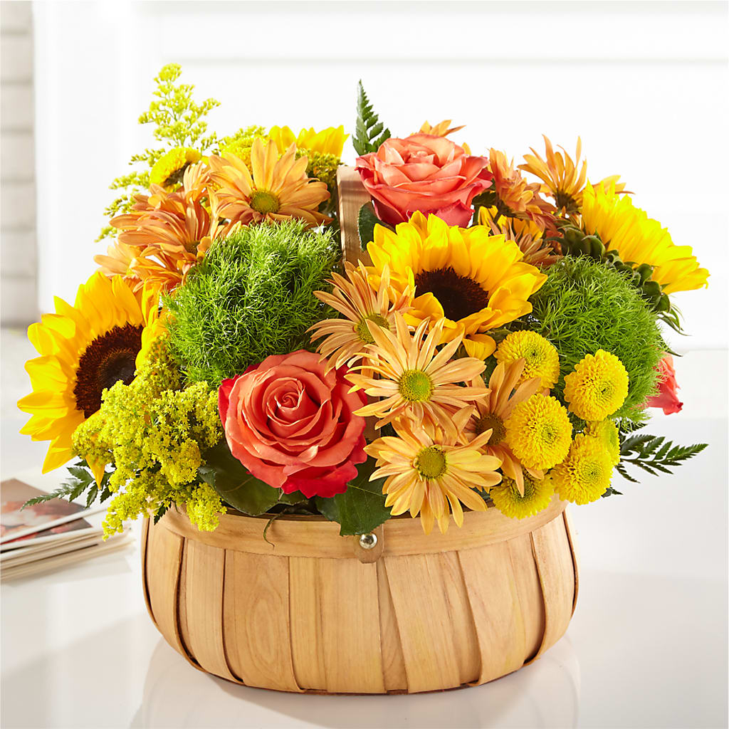 Harvest Sunflower Basket – Flower Shop Of Farmingdale, Farmingdale NY