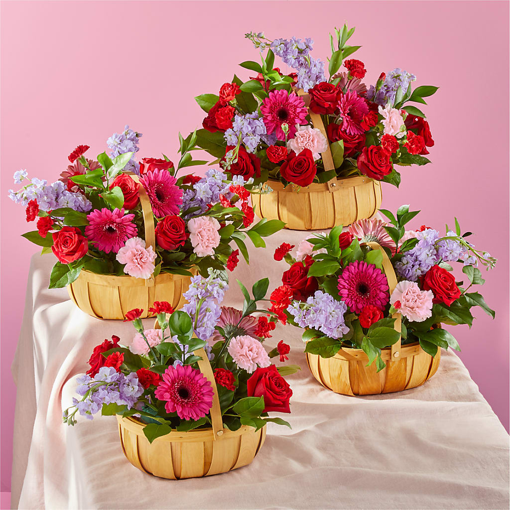 Pink Picnic Basket – Flower Shop Of Farmingdale, Farmingdale NY