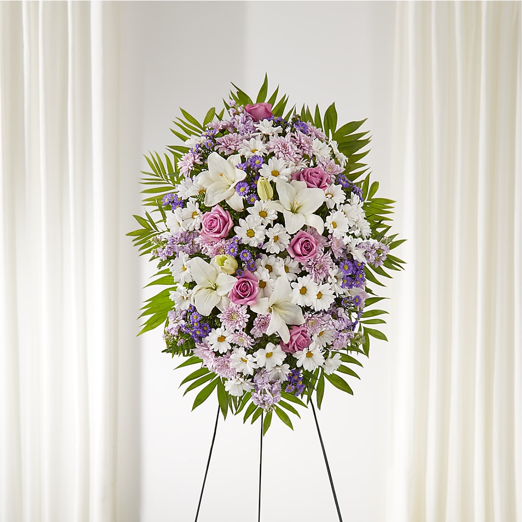 Surrounded by Love Standing Spray – Flower Shop Of Farmingdale, Farmingdale NY