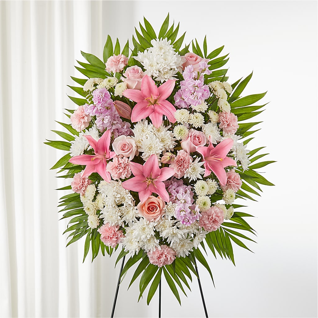 Offering Solace Standing Spray – Flower Shop Of Farmingdale, Farmingdale NY