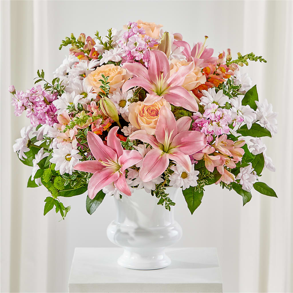 Heartfelt Gesture Urn Arrangement – Flower Shop Of Farmingdale, Farmingdale NY