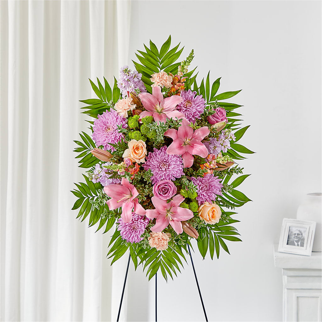 Love & Light Standing Spray – Flower Shop Of Farmingdale, Farmingdale NY