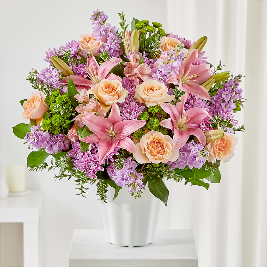 Supportive Embrace Tabletop Basket – Flower Shop Of Farmingdale, Farmingdale NY