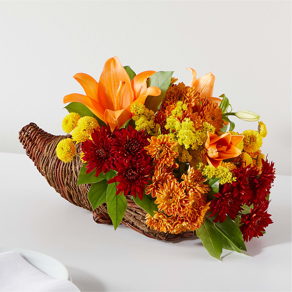 Bouquet of Blessings Cornucopia – Flower Shop Of Farmingdale, Farmingdale NY
