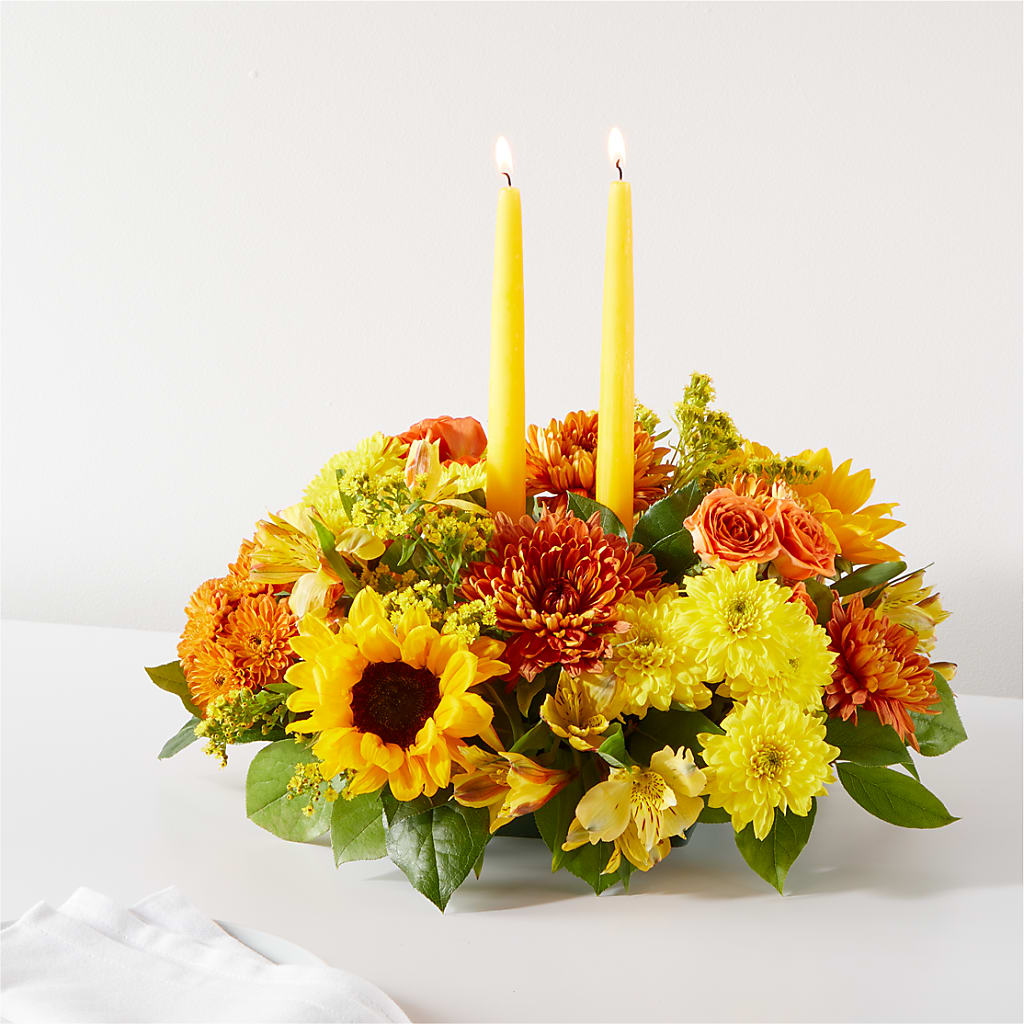 Autumn Harmony Centerpiece – Flower Shop Of Farmingdale, Farmingdale NY