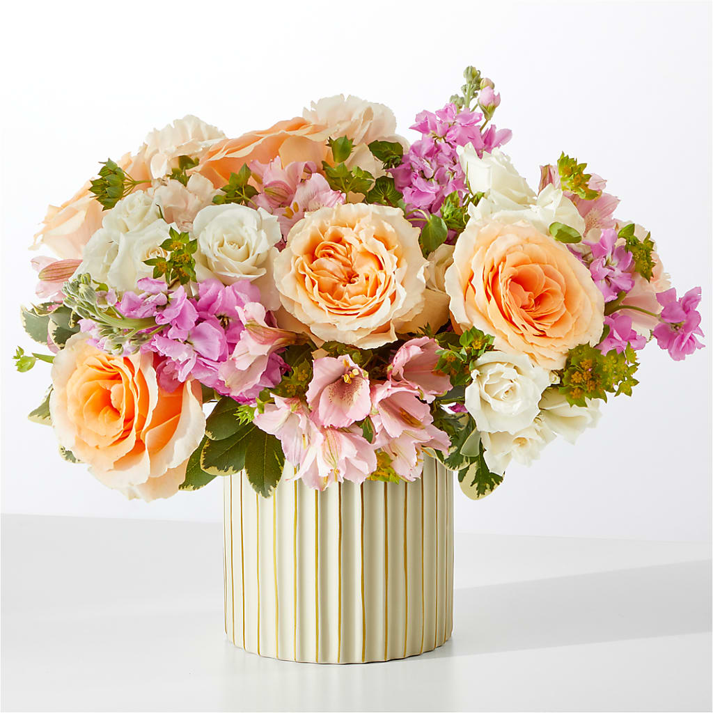 Paradise Bouquet with Ivory Vase – Flower Shop Of Farmingdale, Farmingdale NY