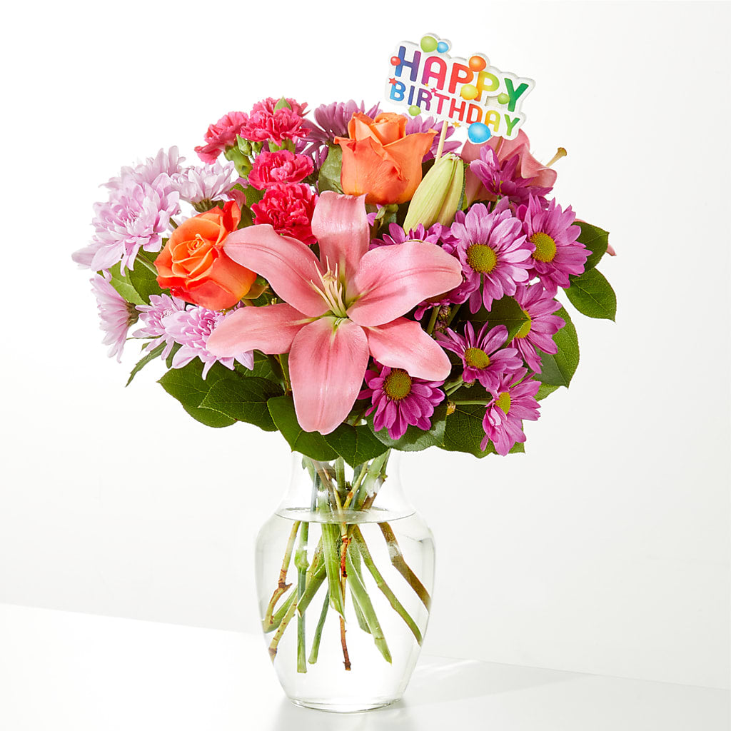 One and Only Bouquet & Happy Birthday Topper – Flower Shop Of Farmingdale, Farmingdale NY