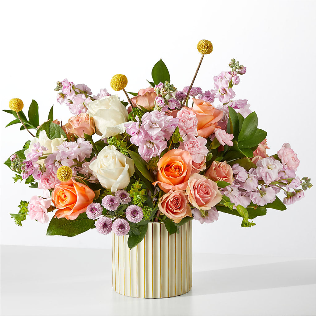 French Market Bouquet with Ivory Vase – Flower Shop Of Farmingdale, Farmingdale NY