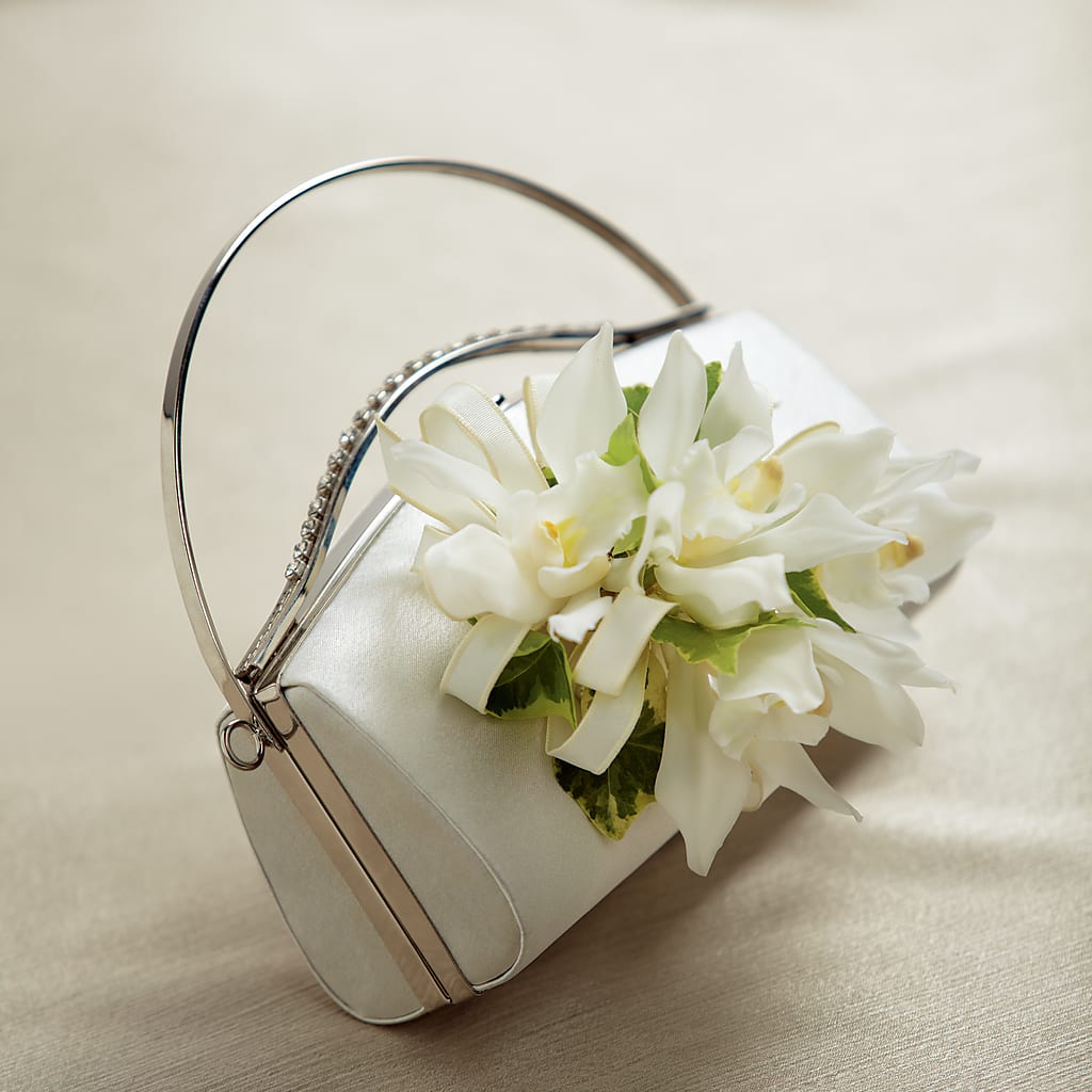 White Purse Decor – Flower Shop Of Farmingdale, Farmingdale NY