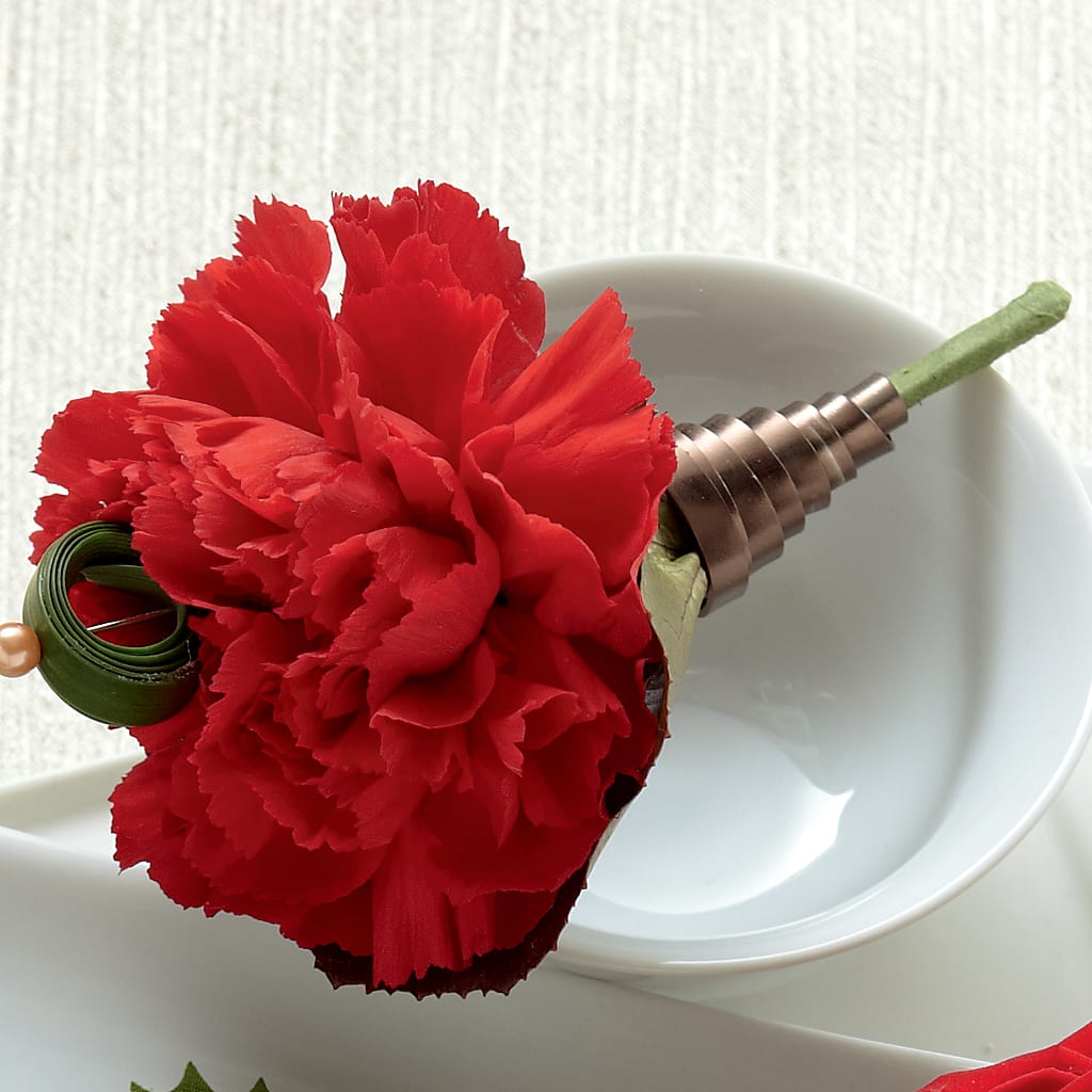 Red Carnation Boutonniere – Flower Shop Of Farmingdale, Farmingdale NY