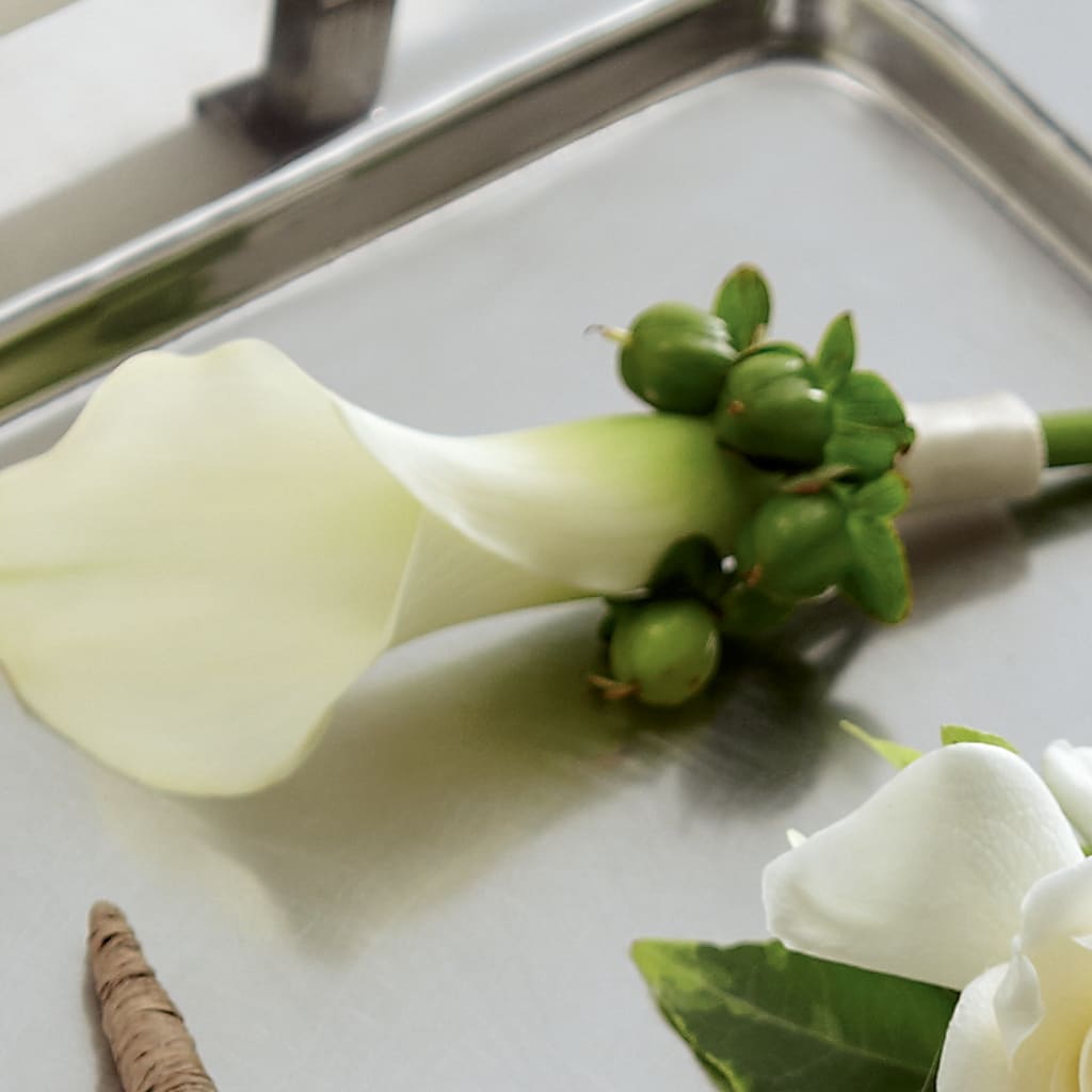 White Calla Boutonniere – Flower Shop Of Farmingdale, Farmingdale NY