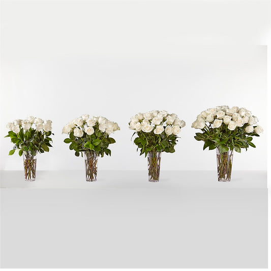 Long Stem White Rose Bouquet –  Flower Shop Of Farmingdale, Farmingdale NY