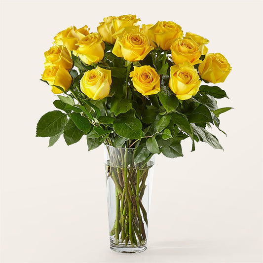 Long Stem Yellow Rose Bouquet –  Flower Shop Of Farmingdale, Farmingdale NY