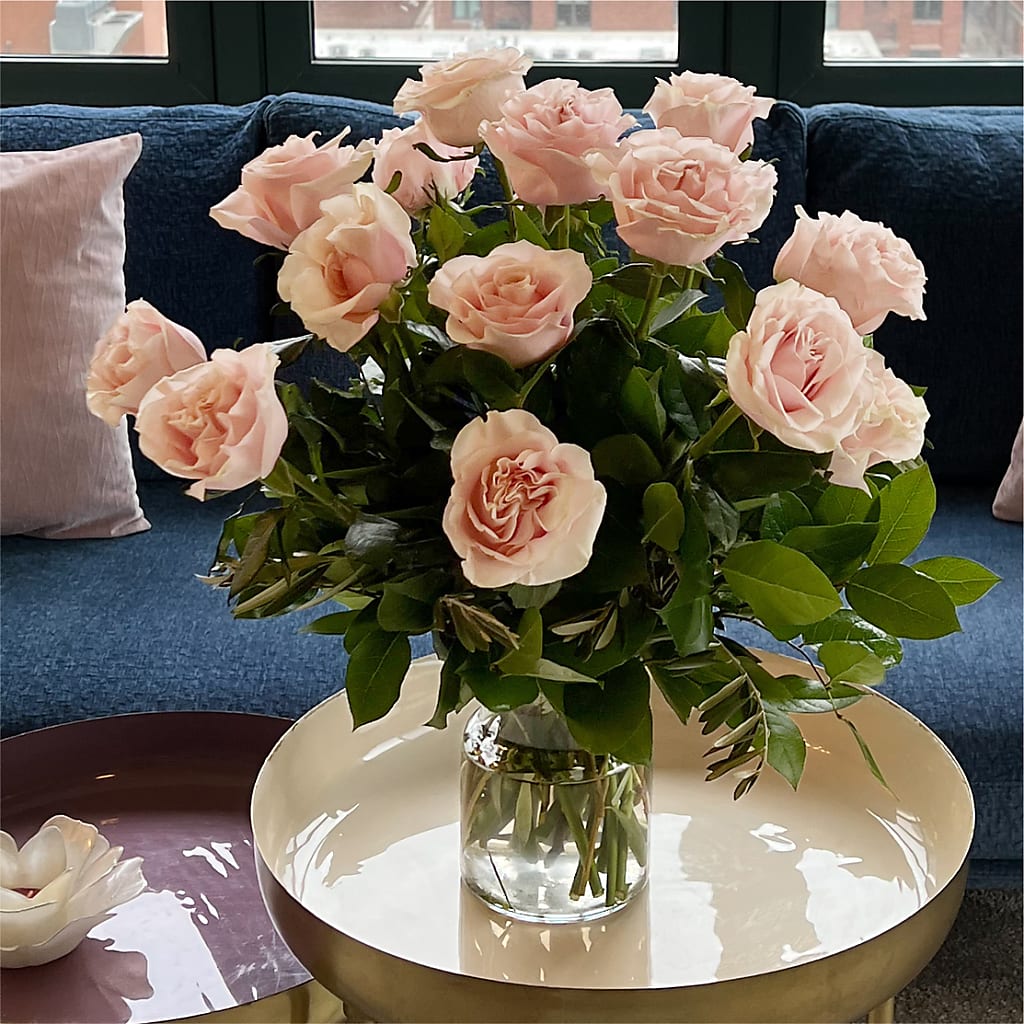 Long Stem Pink Rose Bouquet –  Flower Shop Of Farmingdale, Farmingdale NY
