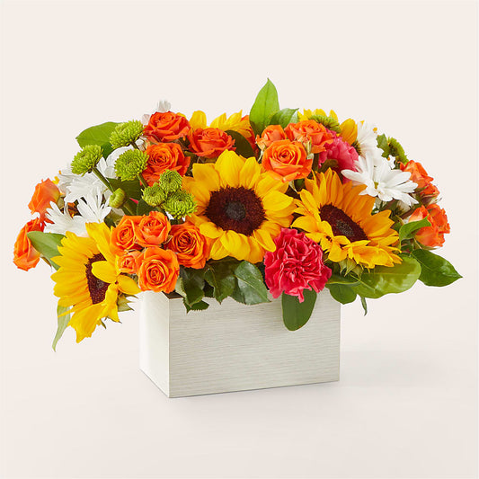 Sun-drenched Blooms Box Bouquet –  Flower Shop Of Farmingdale, Farmingdale NY