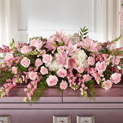 Life & Remembrance Casket Spray –  Flower Shop Of Farmingdale, Farmingdale NY