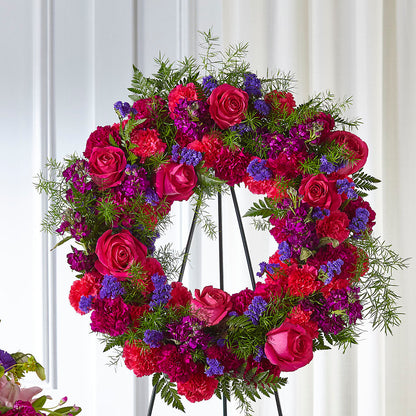 Calming Colors Wreath –  Flower Shop Of Farmingdale, Farmingdale NY