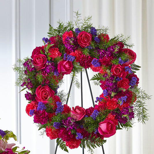 Calming Colors Wreath –  Flower Shop Of Farmingdale, Farmingdale NY