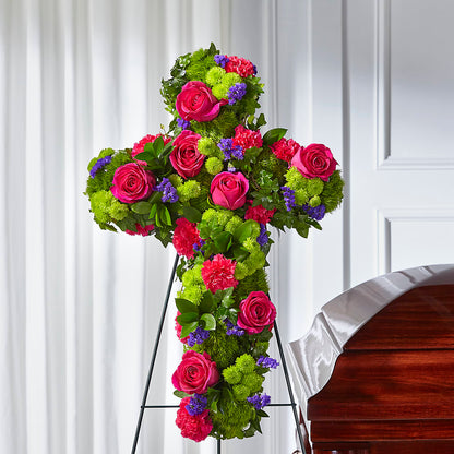 Tribute Rose Floral Cross –  Flower Shop Of Farmingdale, Farmingdale NY