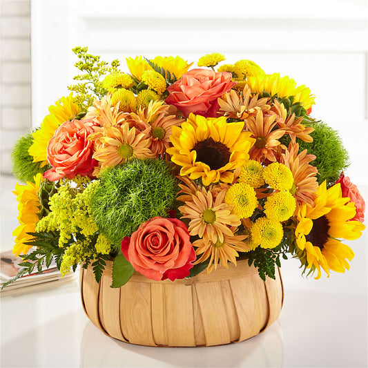 Harvest Sunflower Basket –  Flower Shop Of Farmingdale, Farmingdale NY