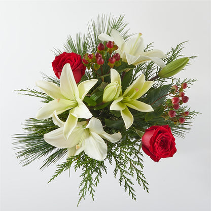 Evergreen Delight Bouquet & Happy Birthday Topper –  Flower Shop Of Farmingdale, Farmingdale NY