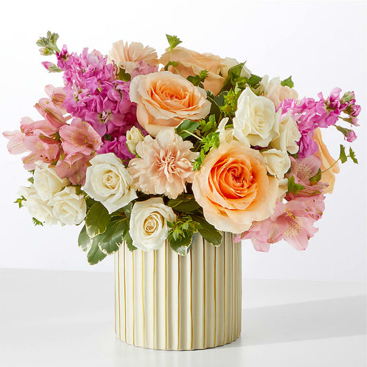 Paradise Bouquet with Ivory Vase –  Flower Shop Of Farmingdale, Farmingdale NY