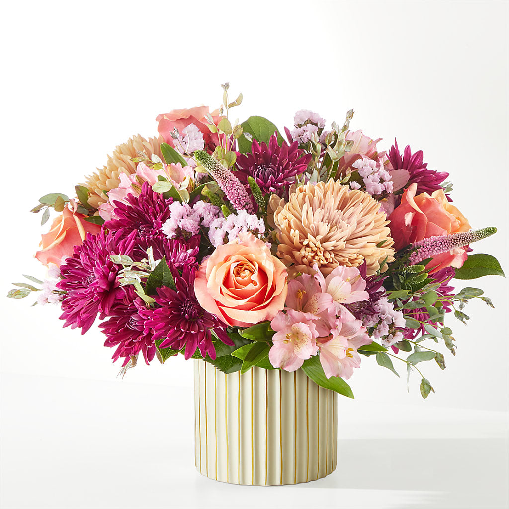 Berry Cobbler Bouquet with Ivory Vase –  Flower Shop Of Farmingdale, Farmingdale NY