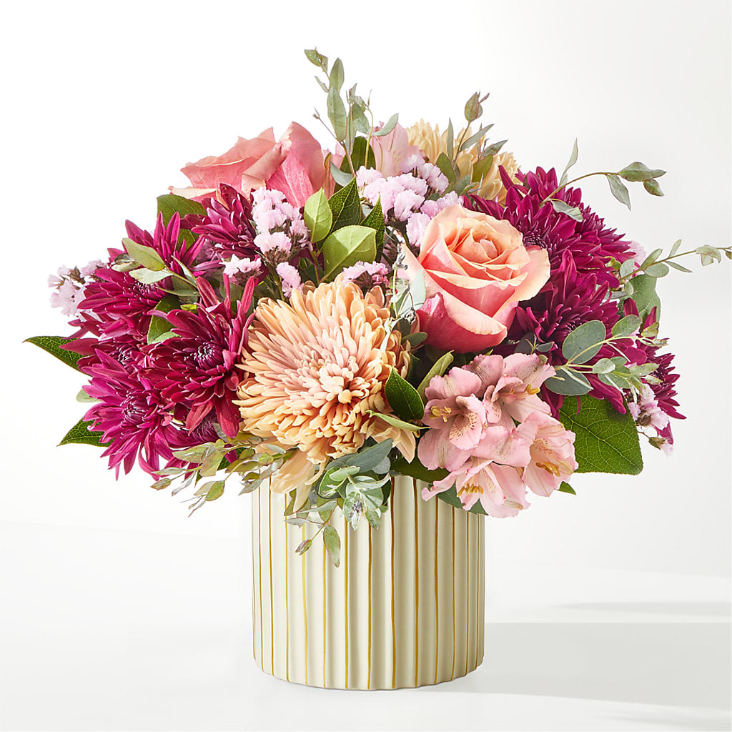 Berry Cobbler Bouquet with Ivory Vase –  Flower Shop Of Farmingdale, Farmingdale NY