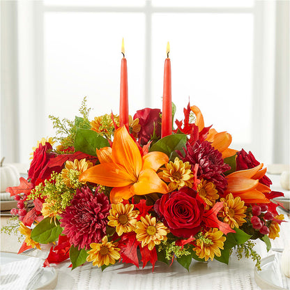 Autumn's Embrace Centerpiece –  Flower Shop Of Farmingdale, Farmingdale NY