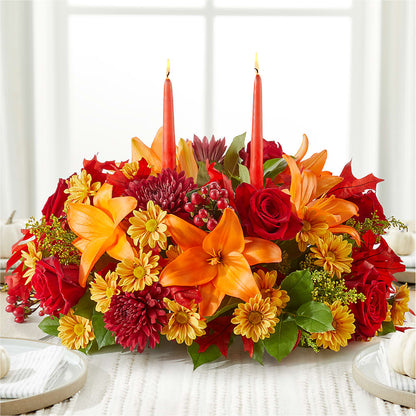 Autumn's Embrace Centerpiece –  Flower Shop Of Farmingdale, Farmingdale NY