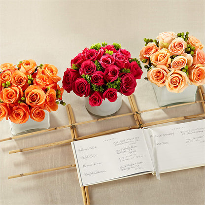 Dawn Rose Centerpiece –  Flower Shop Of Farmingdale, Farmingdale NY